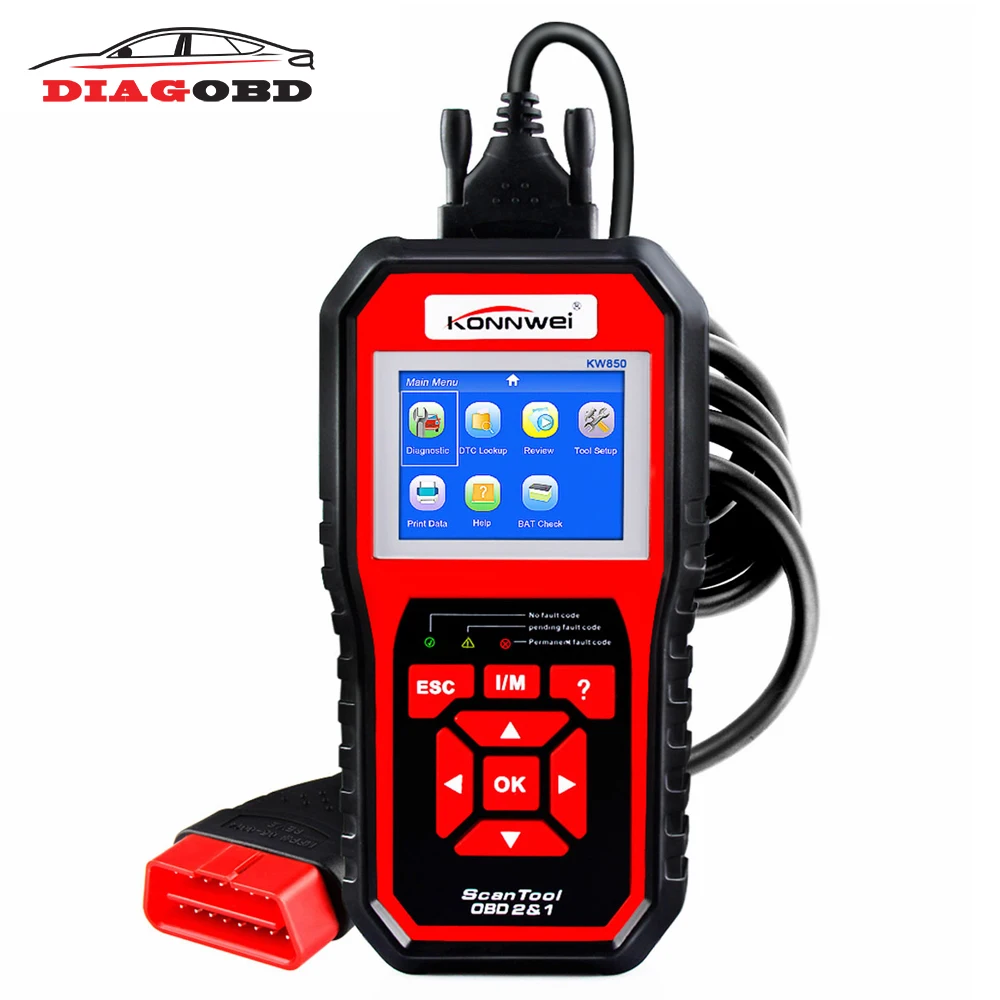 

OBD2 ODB2 Scanner Auto Diagnostic Scanner KONNWEI KW850 Universal OBD Engine Code Reader Full Function Car Diagnosis Car Scanner