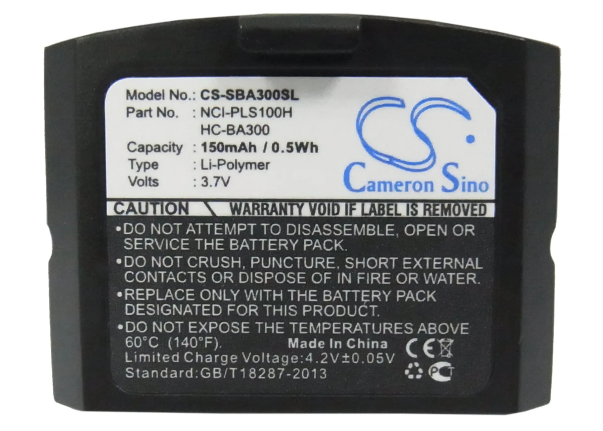 Аккумулятор Cameron Sino 150 мА · ч 500898 840/900 HC BA300 для Sennheiser IS 410 4200 NCI PLS100H RR4200 набор