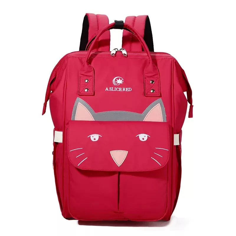 Коляска для мамы и ребенка, дорожная сумка для мам, сумка для подгузников, рюкзак+ ремни для коляски+ сумка для бутылочек - Цвет: big eyes red
