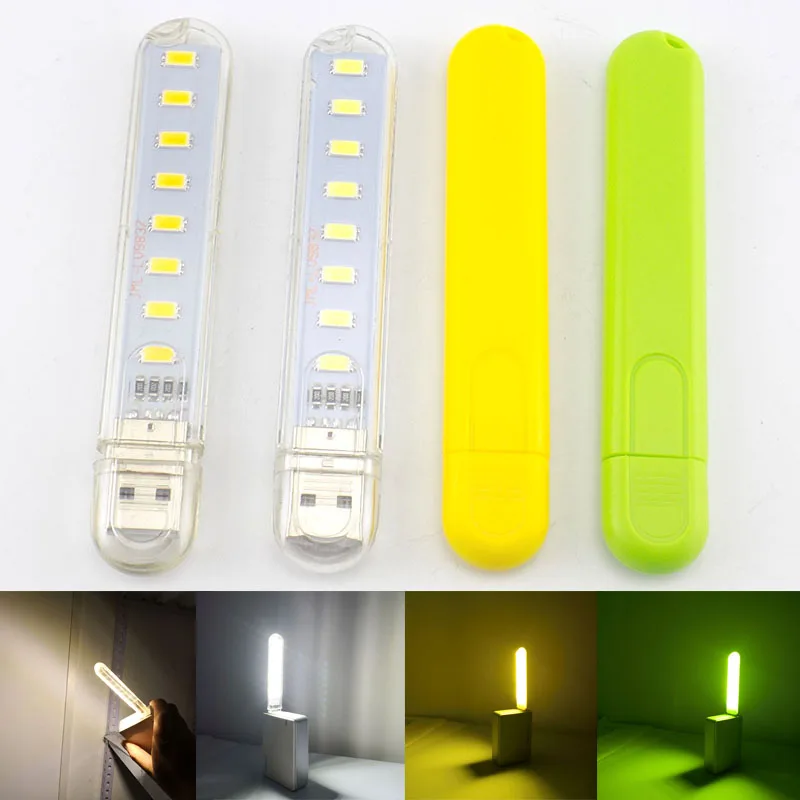 USB лампа для чтения 8 светодиодов 4 цвета|Ночники| |