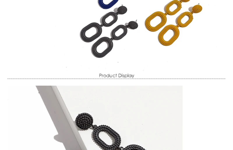 Korean Style Drop Earrings Women Simple Circle 2018 Statement Earrings Hanging Long Fringe Earings Fashion Jewelry (3)