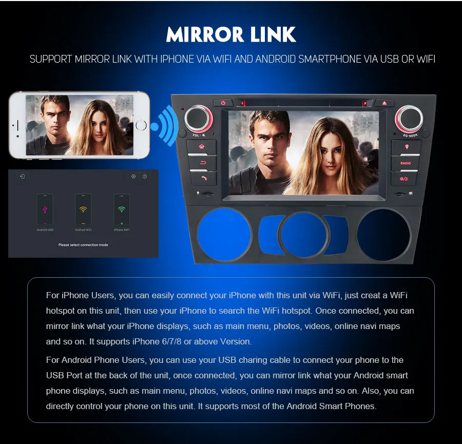 Perfect Erisin ES7867B 7" Android 8.0 Octa core 4G RAM Car DVD GPS Radio DVR DAB+ DVD For BMW 3 Series E90 Saloon/Touring/Coupe 15