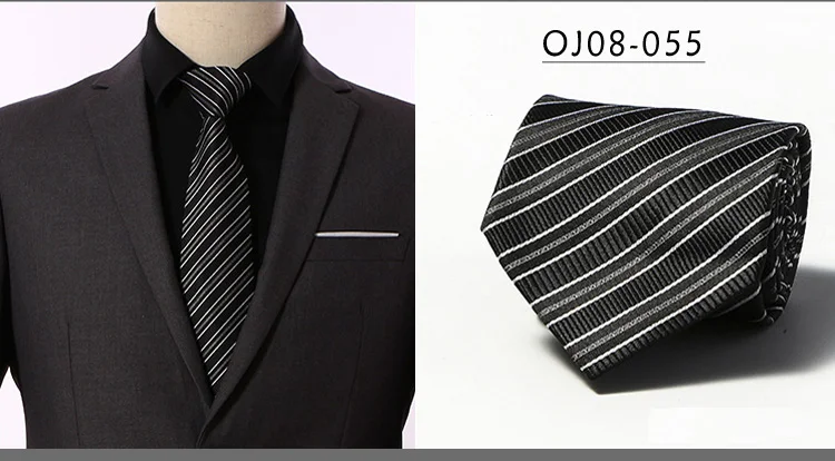 48 стилей, мужские галстуки, одноцветные, в полоску, в горошек, 8 см, жаккардовые Тканые аксессуары для галстуков, повседневная одежда, галстук, подарок на свадьбу