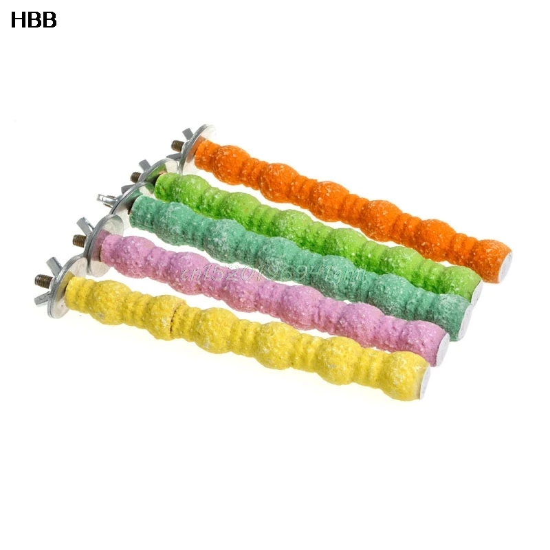 

Large Bird Toys Chew Parrot Grinding Colored Emery Stand Cage Cockatiel Parakeet#T025#
