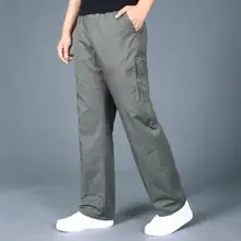 Мужские повседневные брюки свободные джинсы размер