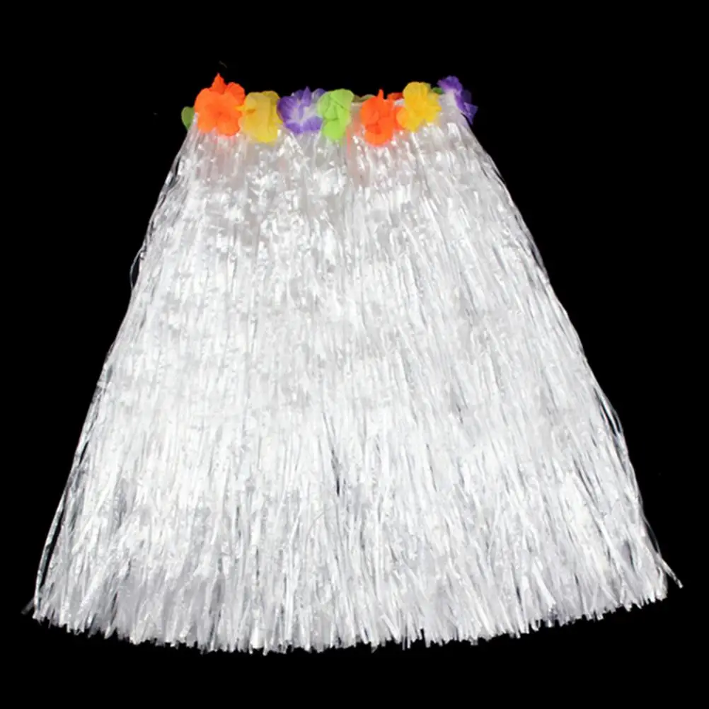 Гавайский костюм Пластик волокон Для женщин трава Юбки для женщин Юбка для танца \"хула\" с цветком женская одежда до Чирлидинг 10 цветов