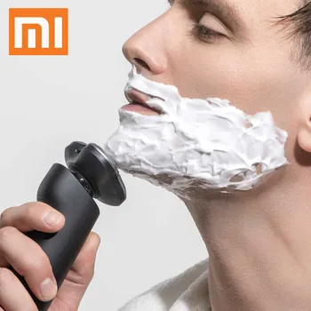 

New XIAOMI MIJIA Electric Shaver men Smart Portable Razor 3 Head Shaving Washable Main Sub Dual Blade beard trimmer trimer