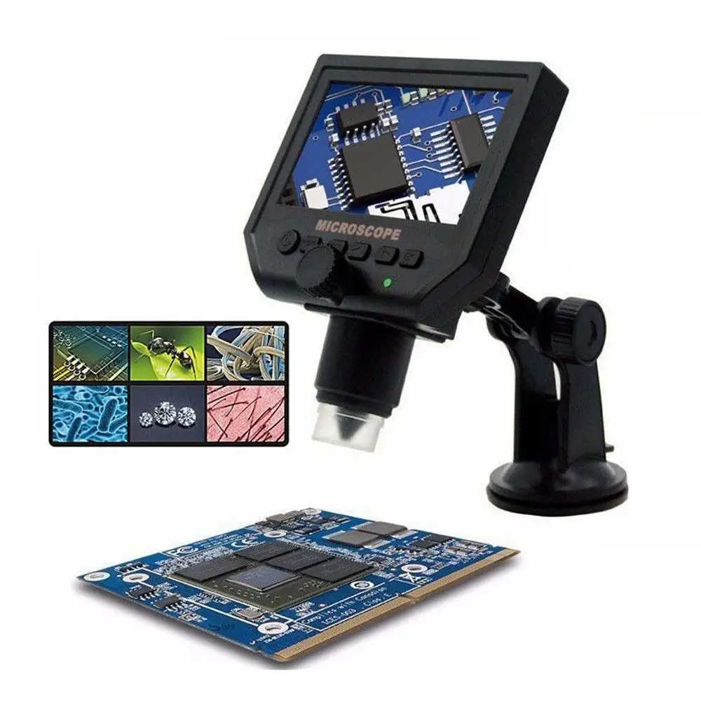 

Digital Electronic Microscope 4.3 inch HD OLED 3.6MP 1-600X Magnifier G600 Portable LCD OLED Screen 1080P For Motherboard Repair