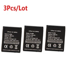3PCS 380mAh Watch battery For dz09 Rechargeable Li-ion polymer battery For DZ09 Smart Watch Battery