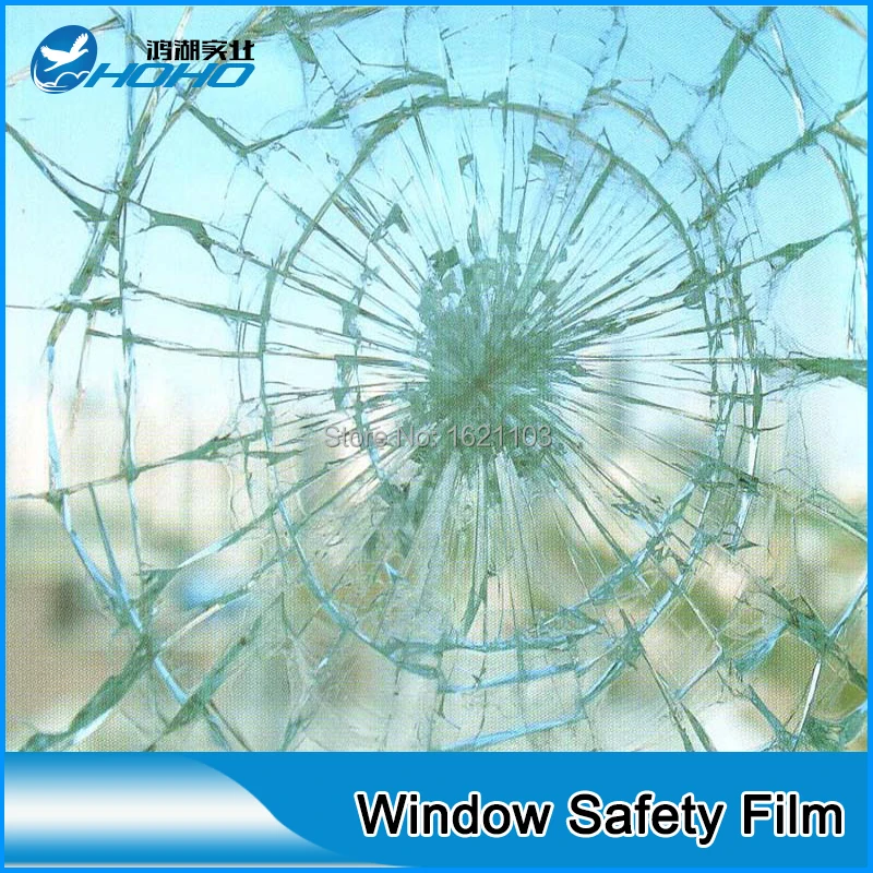 12mil Clear Safety Window Film Anti Shatter Glass Protectionin