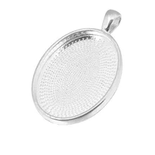 10 шт./лот ретро Подвески Настройки основы для кабошонов ободок лотки подходят 18x25 мм Овальный Кабошон Камея DIY модный браслет изготовления