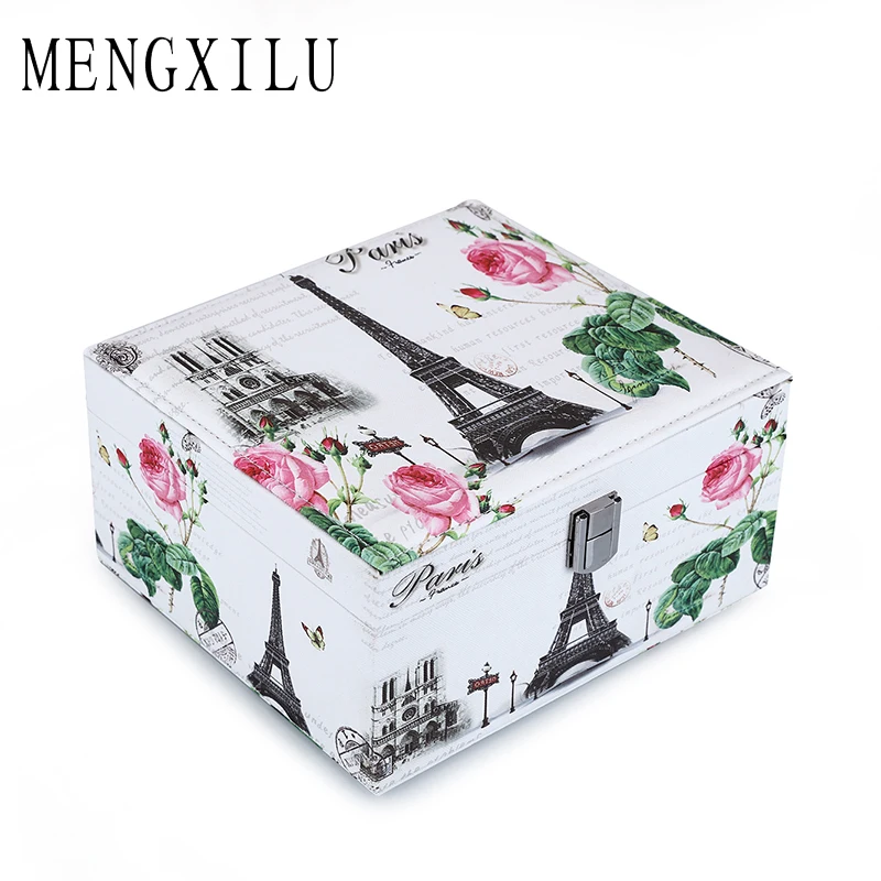 

MENGXILU Professional Makeup Bag Women Cosmetic Bags Case High Quality Printing Female Makeup Box Large Capacity Wash Bags 2018