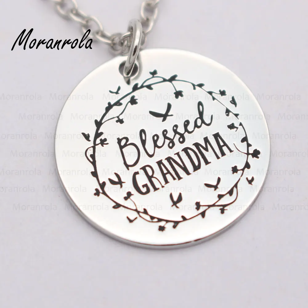 

New arried "blessed grandma "Copper necklace Keychain,charm Hand-Stamped Jewelry mother's day gift for mimi