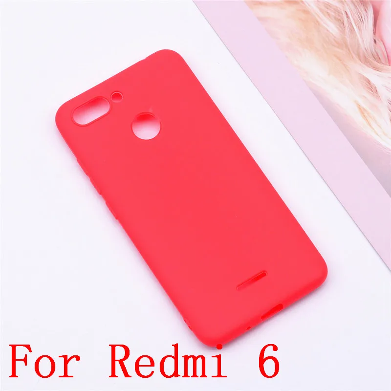 Мягкий силиконовый чехол для xiaomi redmi 6, чехол из ТПУ для задней панели телефона, чехол s для xiaomi redmi 6 redmi 6, чехол для xiaomi redmi 6, чехлы - Цвет: Red