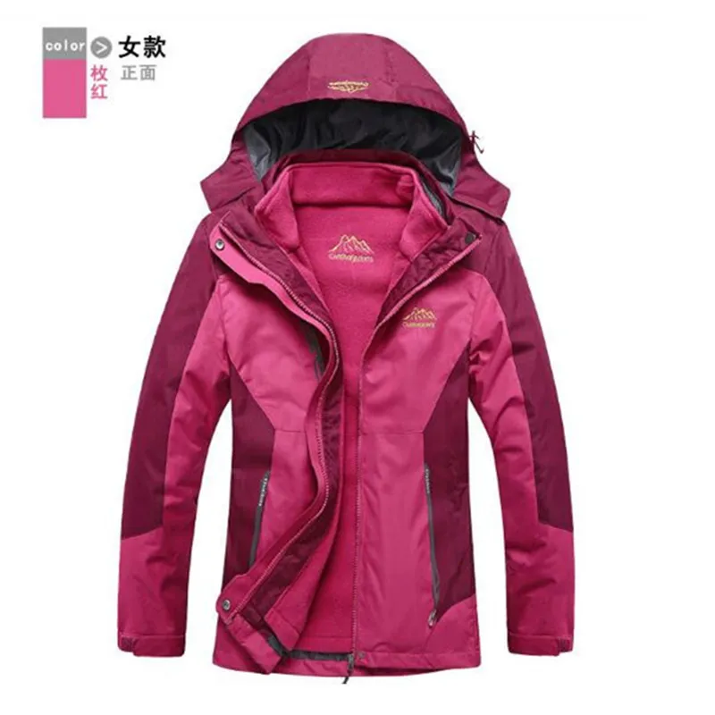

Women's 3 in 1 Jackets Winter Thermal Fleece Warm Jacket Outdoor Sports Down Jackets men Camping Mountaineering Skiing Clothing