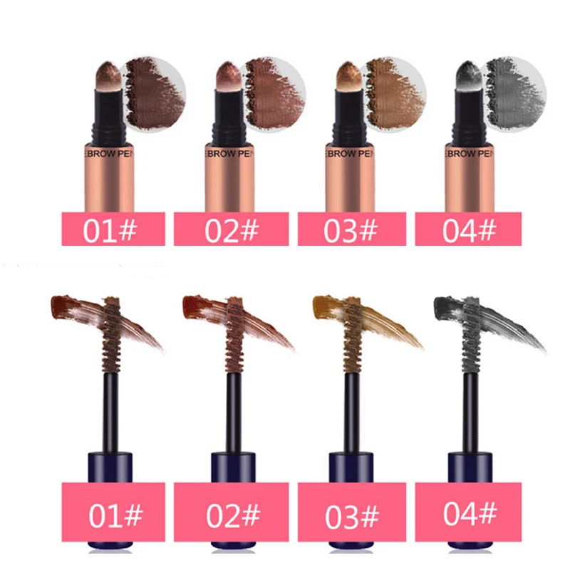 Карандаш для бровей NOVO 3 в 1 карандаш пудра укладки 3D двойной бровей|brand eyebrows