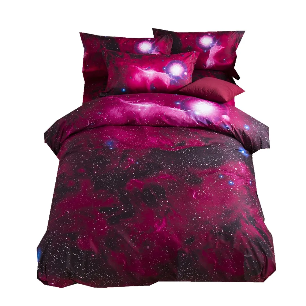  3d Galaxy Duvet Cover Set Single double Twin/Queen 2pcs/3pcs/4pcs bedding sets Universe Outer Space