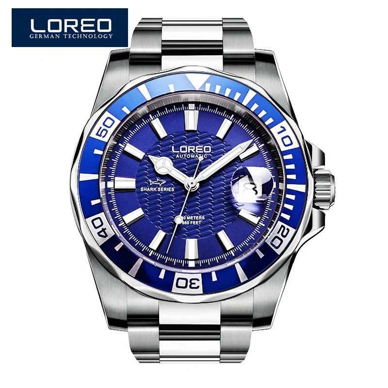 

LOREO luxury Men Watch Sapphire high quality business mechanical luminous waterproof corrosion resistant shockproof sport watch