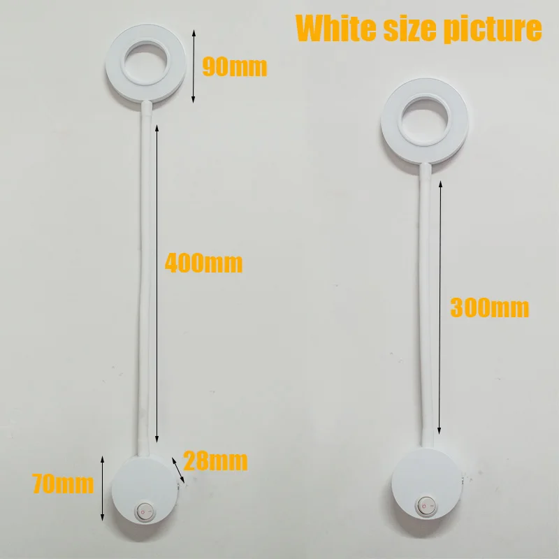 LED Wall Light 5W 360&deg; Flexible bedroom with switch LEDs Selfie Ring Light Indoor wall Lapms For Makeup Bedside Reading led light,led wall lamp,wall light,led reading light