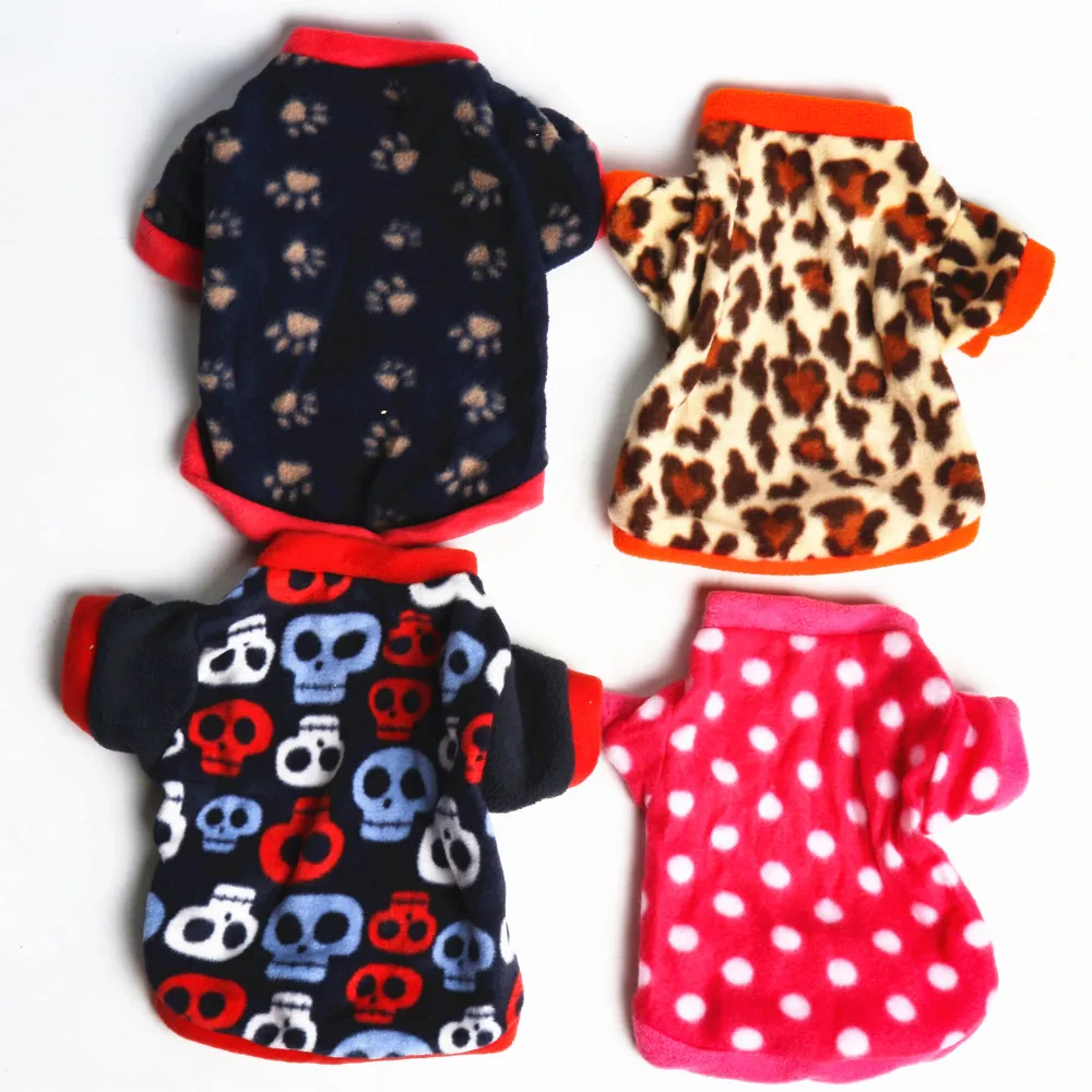 Print Dog Cats Clothes for Small Dogs Warm Winter Pet Dog Clothing Coat