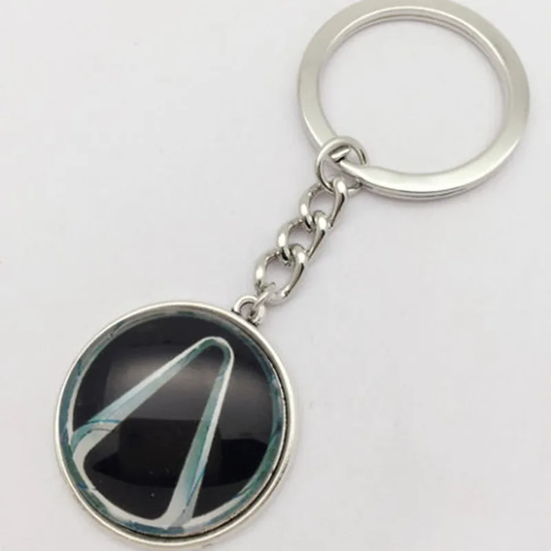

1PCS Vintage Borderlands Game Cabochon Tibetan silver Glass Key Ring