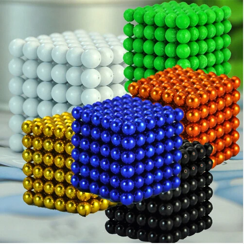 216pcs 5mm Multi colored Neodymium Balls Spheres Beads Magic
