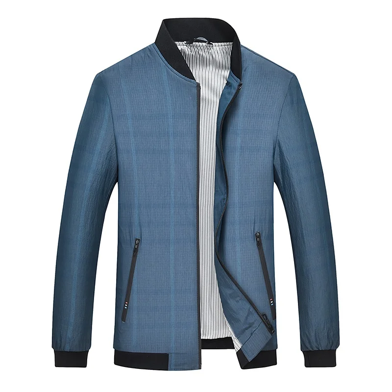 New Autumn Plaid Casual Jacket Business Casual Coat for Men Malein