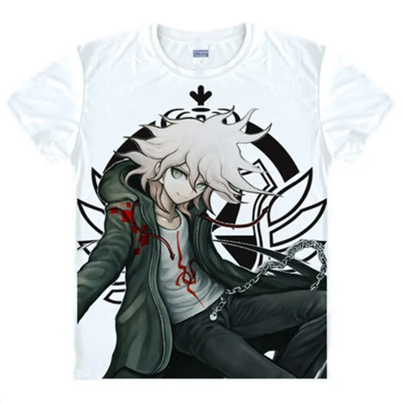 Danganronpa футболка летние Dangan Ronpa хлопок с короткими рукавами Повседневное komaeda nagito