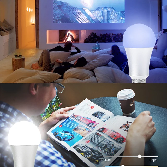 FUNRY WIFI Smart RGB Color Changing Light Bulb Smart wifi led Bulbs Dimmable E27 Lamp Base WIFI Smart Bulbs Work With Alexa
