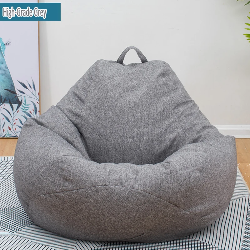 

Bean Bag Chair Cover - Furniture Bags Large Lounger Sofa Slipcover - Water Resistant Home Toys Clothes Pillow Storage Bag - Gray