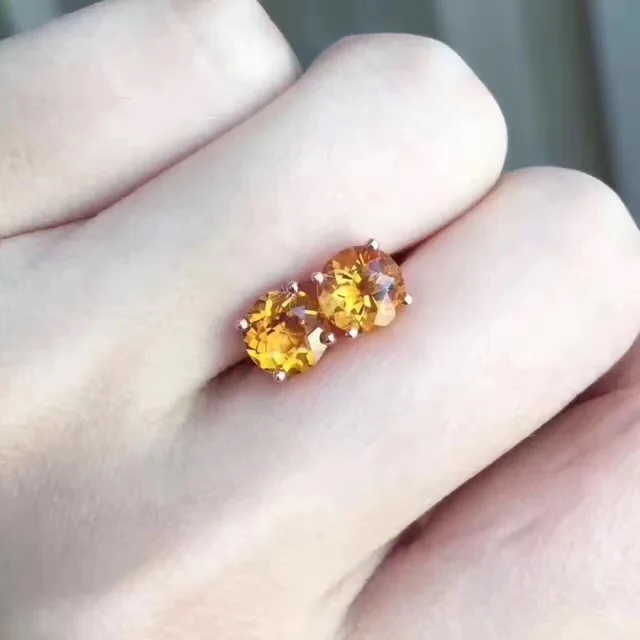 Vintage Crystal Fashion Earrings 925 Solid Sterling Silver Stud For Woman Valentine Gift Natural Yellow Topaz Citrine In From Vintage Crystal Fashion Earrings 925 Solid Sterling Silver Stud For Woman Valentine Gift Natural Yellow Topaz Citrine In From