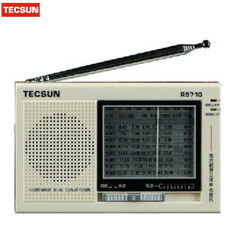 Розничная TECSUN R-9710 Радио FM/mw/sw Радио многополосный Радио приемник двойного преобразования внешних Телевизионные антенны Портативный аудио