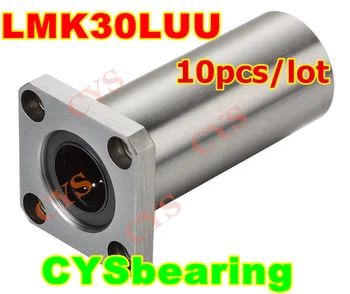 

10pcs 30mm 30mm*45mm*123mm 30x45x123mm LMK30LUU square flange linear motion ball bearing bush bushing for CNC DIY