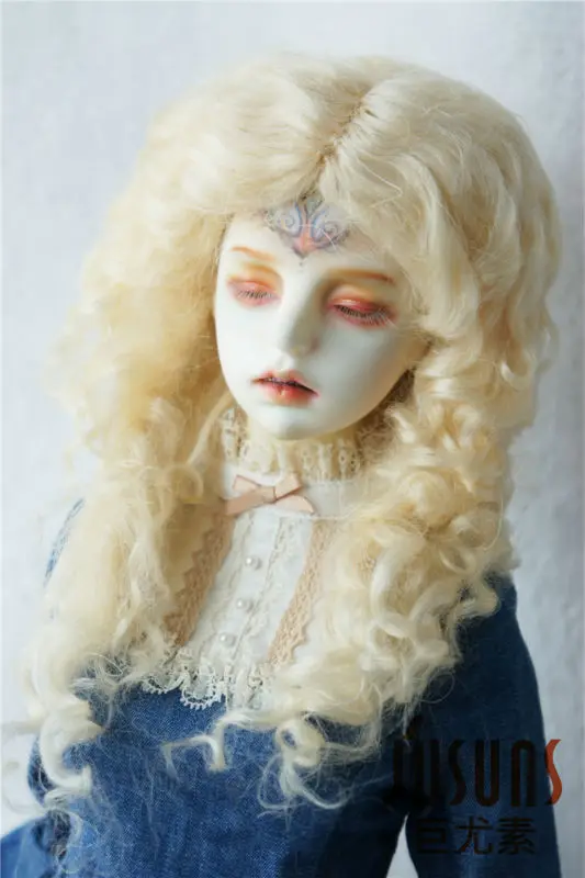 JD139 1/3 SD мохер BJD парик длинные MID прощание вьющиеся кукла парик 8-9 дюймов кукла аксессуары