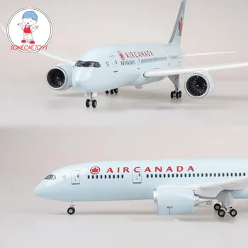 

1/130 Scale Diecast Air Canada Airplane Boeing B787 Dreamliner Aircraft Model with Light and Wheels Diecast Plastic Plane 43cm