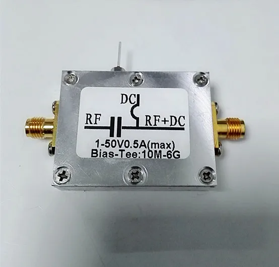 

Bias Tee 10MHz-6GHz Low Interpolation Loss by Coaxial Feeding of Radio Frequency Isolator Biaser