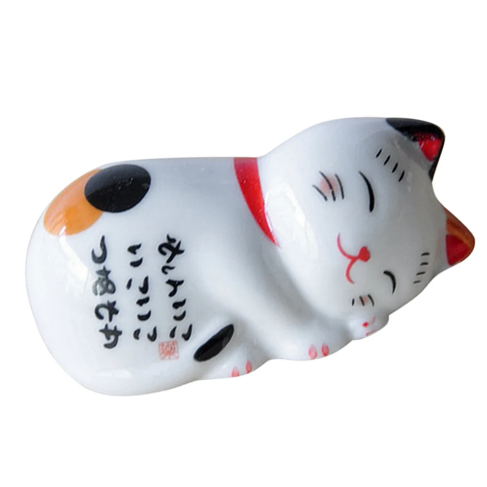 5 шт., палочки для еды Lucky cat, держатель, японские керамические палочки для еды, керамические милые палочки для еды Lucky Home, керамические украшения