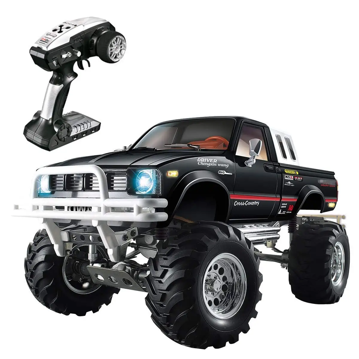 

RC Car 1/10 Scale Radio Control 4WD Off-Road Pickkup Large Size 2.4Ghz Remote Control Truck with 3-Speed for Adult and Kid
