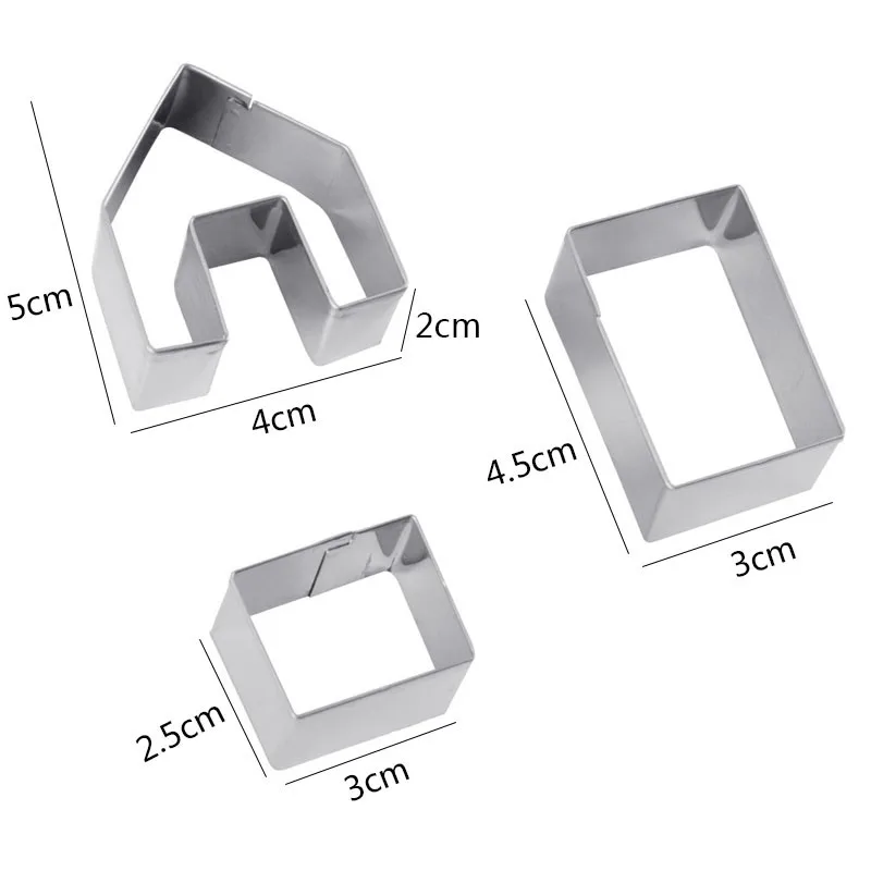 3 шт./компл. Рождество пряничный домик печенье трафареты для нарезки печенья прессформы выпечки прессформы