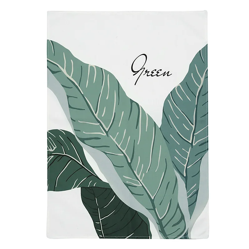 NEW Nordic стиль зеленые тропические растительный узор Микроволновая Печь пыли охватывает печь щит ткань art в деревенском стиле скатерть 50x70 - Цвет: B