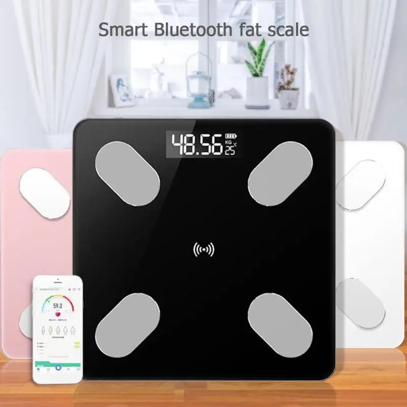 Bluetooth Body Fat Scale-Smart BMI Scale цифровые беспроводные весы для ванной, анализатор состава тела с приложением для смартфона