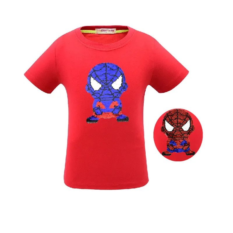 Хлoпoк кoмплeкт фyтбoлкa с Мстители эндшпиль 4 футболка для мальчиков с изображением «Супермена» для маленьких девочек летняя одежда, Camiseta, День рождения Футболка Enfant Топы - Цвет: 3511 Red