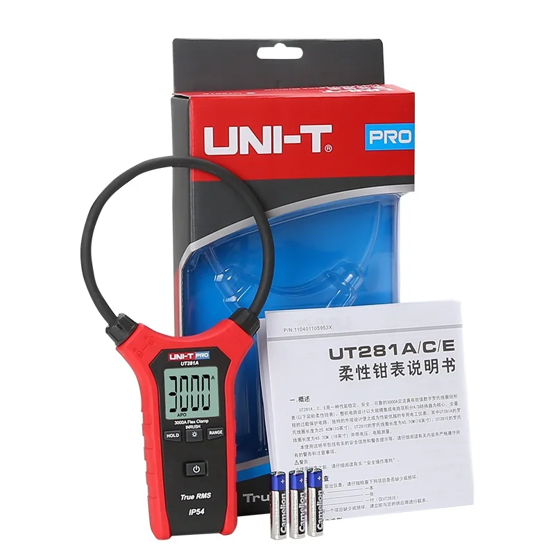 

Flexible Clamp Meter UN-T UT281A true rms clamp meter AC Current multimeter with Data Hold Backlight display