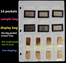 14 pockets samples bag,A4 multi sample, multi display bag, A4 plastic bag, free shipping