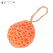 Мягкая губка для тела Ванна Душ Спа Отшелушивающий лица моющий спонж для очищения скруббер(оранжевый