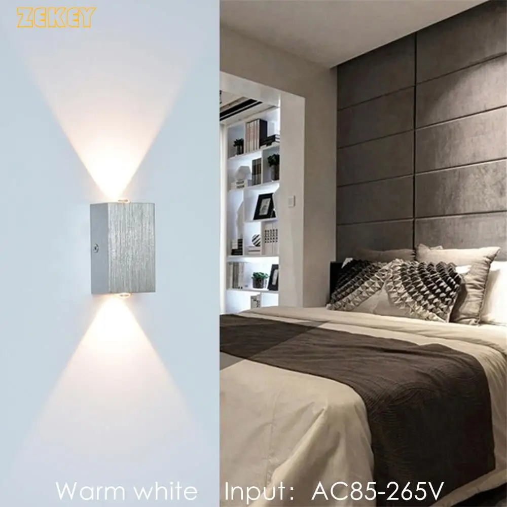 

Modern LED Wall Light 6W Aluminum Wall Sconce Stairs Bedroom Lighting Home Decor Indoor LED Wall Lamp Input AC85-265V