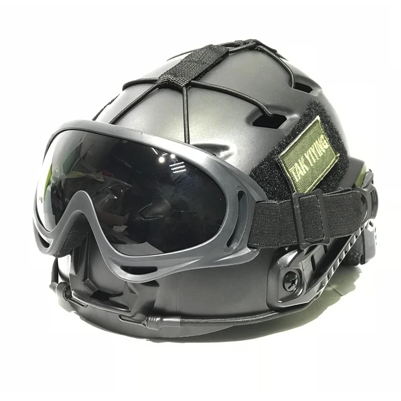 TAK YIYING тактический страйкбол шлем с Тактической Баллистической Анти-Туман Goggle w/боковые рельсы