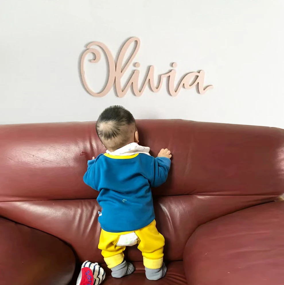  Nursery Name Sign for Baby Bedroom Wall Decor Wooden Letters Kids Baby Room Personalized Hanging Na - 32961079034