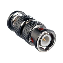 100 шт./лот система Скрытого видеонаблюдения Аксессуары BNC штекер BNC коаксиальный Прямой переходник адаптер для системы видеонаблюдения BNC-111