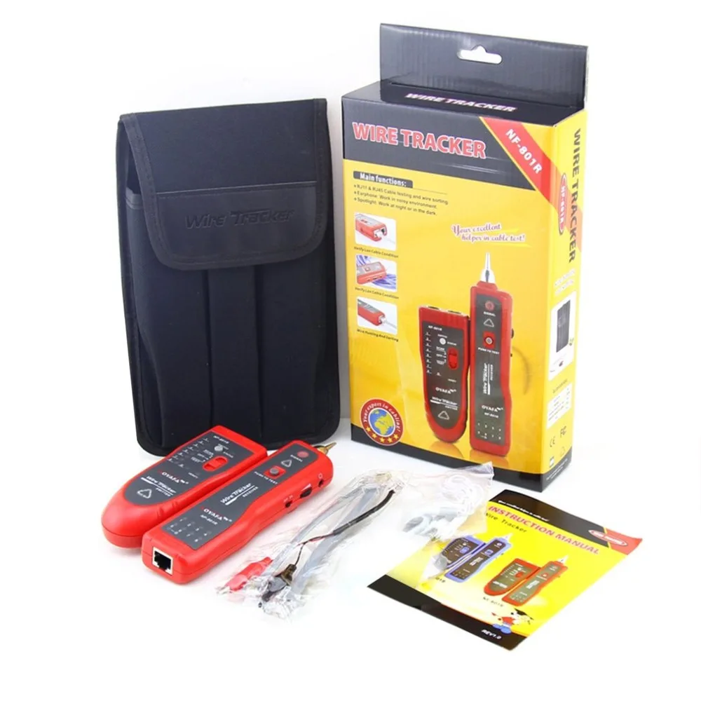 

Noyafa NF-801R Multifunction Network Telephone Cable Wire Tracker RJ45 RJ11 Cable Length Tester LAN Network Cable Tester